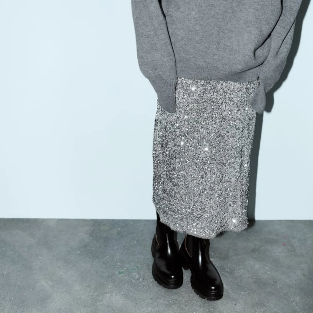 Zara Leather Ankle Boots with Lug Soles